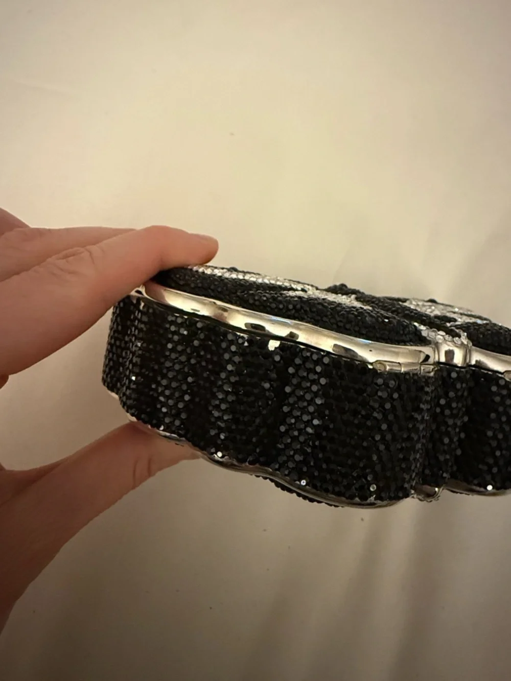 Judith Leiber Black and White Butterfly Clutch